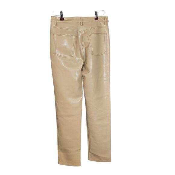 Aritzia Wilfred Melina Super High-Rise Faux Leather Pants in Light Taupe - Picture 6 of 9